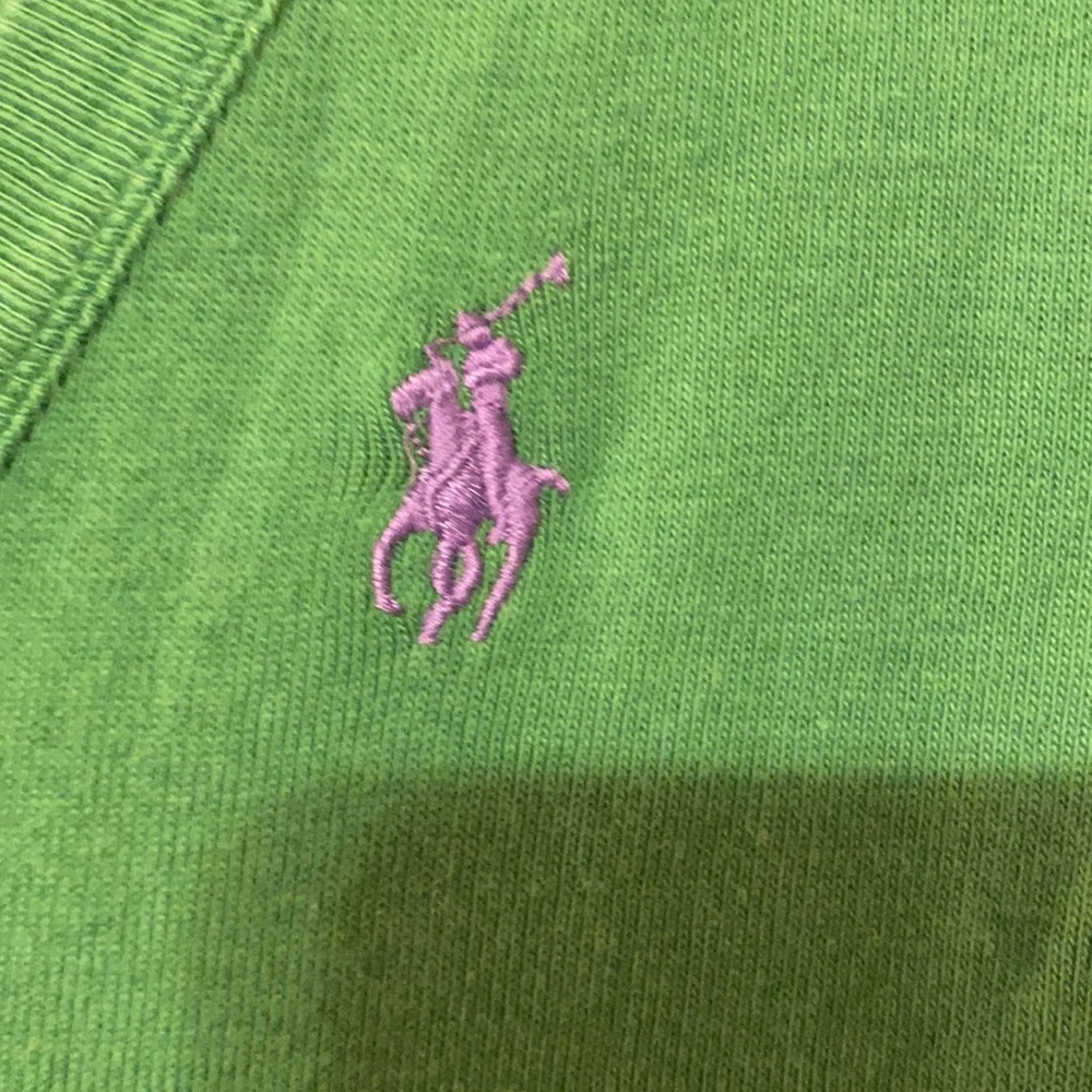 Ralph Lauren Green V-Neck Knit Tee Size Large - Picture 4 of 4